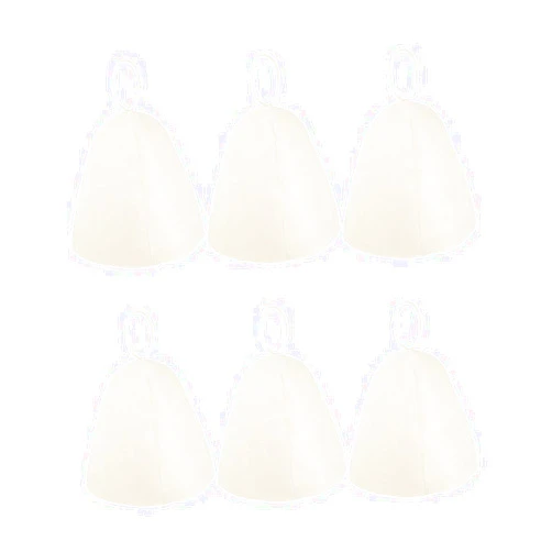 balacoo 6 Pcs Felt Sauna Hat Hot Steam Hat Shower Cap for Do Rag Skull Cap for Men Wool Sauna Cap Felt Spa Hat Grey Foldable Bathing Caps Durherm Hats Heat Insulated Head Cover White