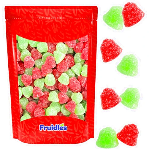 Fruidles Christmas Holiday Jelly Bells Mix Fruit Gummi Candy, Delicious Holiday Shaped & Flavored Gummies, Party Bag Fillers (Half-Pound)