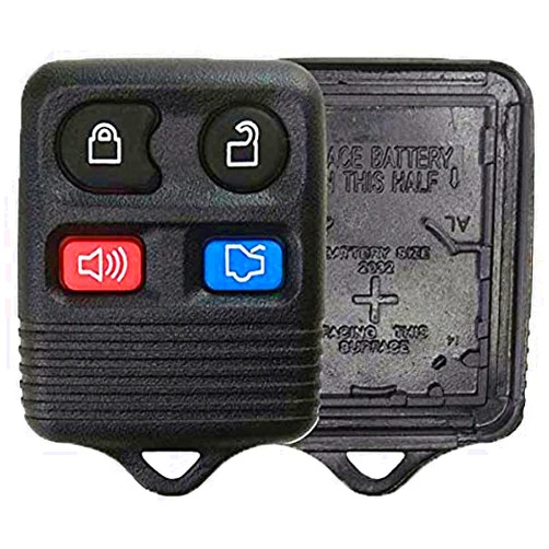 KeylessOption Just The Case Keyless Entry Remote Car Key Fob Shell Replacement - Black