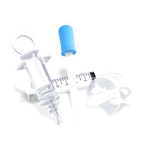 Elfzone Baby Medicine Dispenser Kit - 3PCS - Silicone Infant Medicine Syringe Pacifier Dropper, Toddler Feeding Pacifiers Dispensers Products for Babies Newborn Essentials Must Haves Medical Kits