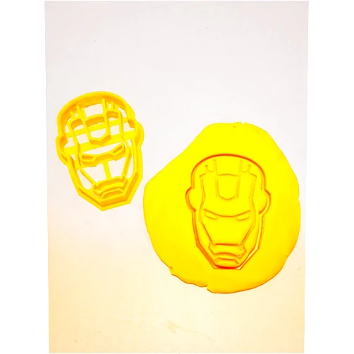 Generico T3D Cookie Cutters Ironman Cookie Cutter, Suitable for Cakes Biscuit and Fondant Cookie Mold for Homemade Treats, 2.61 inch x 3.46 inch x 0.55 inch