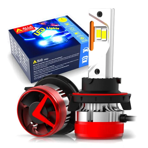 Alla Lighting AG1 12000Lms 9008 H13 CAN-Bus LED Fog Lights Bulbs or Daytime Running Lights(DRL) Lamps, 6500K Xenon White