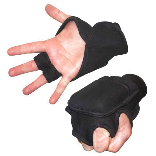 Fitness First FIT1ST Fitness First Weighted Hand Gloves, Black, Small/Medium