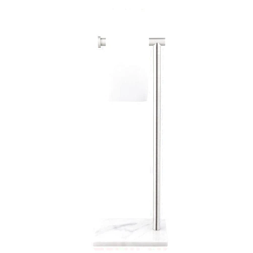 KES Natural Marble Toilet Paper Holder Stand Bathroom Tissue Roll Holder Freestanding SUS304 Stainless Steel Brushed Finish, BPH285S1-2