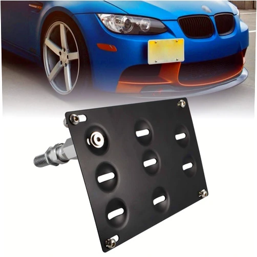 runmade New Front Bumper Tow Hook Adapater License Plate Mounting Bracket Holder Compatible with BMW E39 E46 E90 E91 E92 E93 E70 E71 F10 F30 G30 1 3 4 5 Series X1 X3 X4 X5 X6