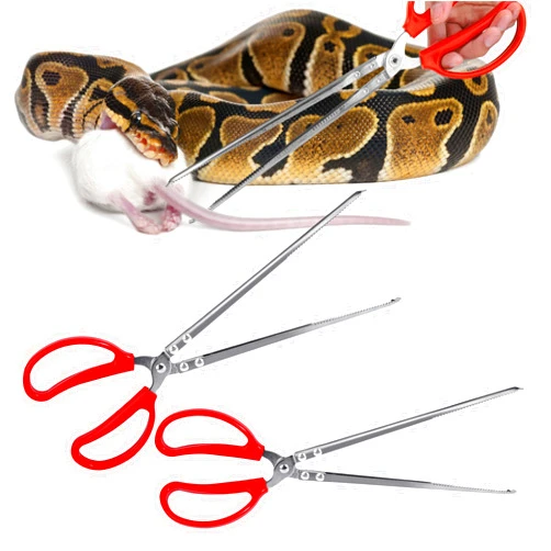Vodolo Snake Feeding Tongs,2PCS 15 Inch Reptile Feeding Tongs,Extra Long Large Tweezers for Corn Ball Python Accessories,Bearded Dragon Reptile Gecko Tank Accessories Terrarium Supplies