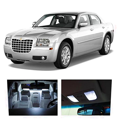 LEDpartsNow Interior LED Lights Replacement for 2005-2010 Chrysler 300 Accessories Package Kit (12 Bulbs), WHITE