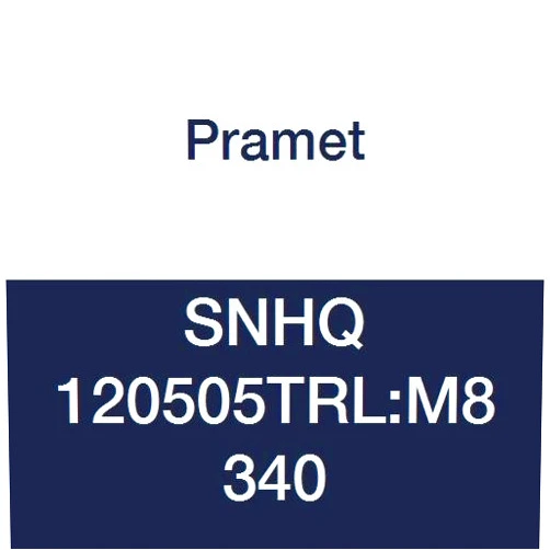 Pramet SNHQ 120505TRL:M8340 Carbide Stainless Steel and Super Alloy (P40,M30,S30) Insert for IS90SN Slotting Cutter, Square-On Edge for Disc Milling Cutters, PVD, 90 Degree Square, Black (Pack of 10)