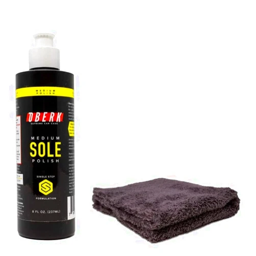 Oberk Sole - One Step - Medium Polish (8 oz.) & Free Microfiber Towel