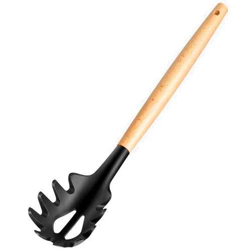 LorisArm Wooden Handle Pasta Fork Spoon 12