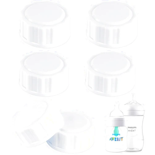 EESC2Y (6-PCs) Travel Bottle Caps Compatible with Avent Bottles, Bottle Lids Replacement