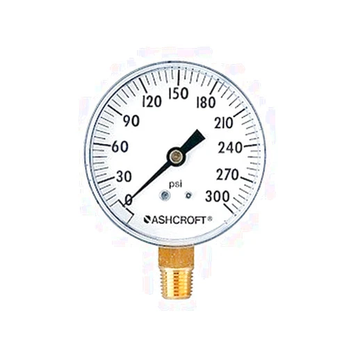 Ashcroft 25-W-1005-H-02L-300# 0 to 300 Psi Utility Gauge, 2 1/2
