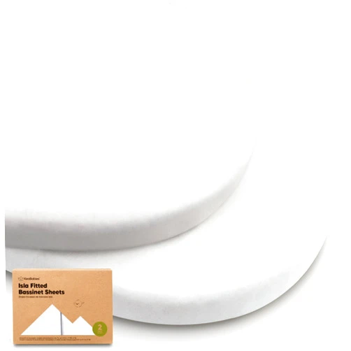 KeaBabies 2-Pack Baby Bassinet Sheets Girl, Boy - 33x17 Viscose Derived from Bamboo Bedside Mattress Fitted Bassinet Sheets, Compatible with Halo Bassinest Swivel Sleeper, Baby Delight, Graco(Soft White)