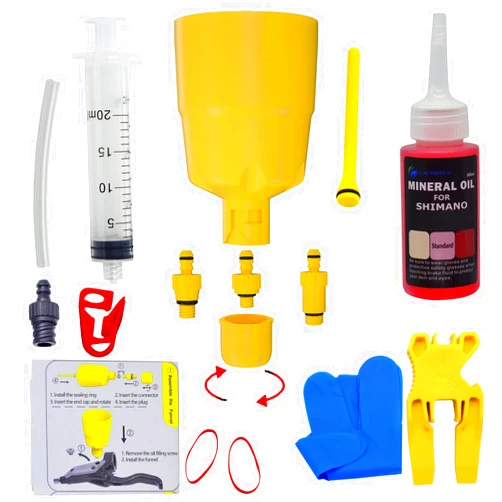 CYCOBYCO Shimano Bicycle Hydraulic Disc Brake Bleed Kit,Includes 60ml Mineral Oil,Professional Brake Fluid Replacement & Purge Tool,Compatible with All Shimano Systems