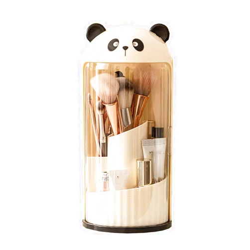 Alizonica Cute Panda Makeup Brush Bucket Comb Eyebrow Pen Holder Storage Box