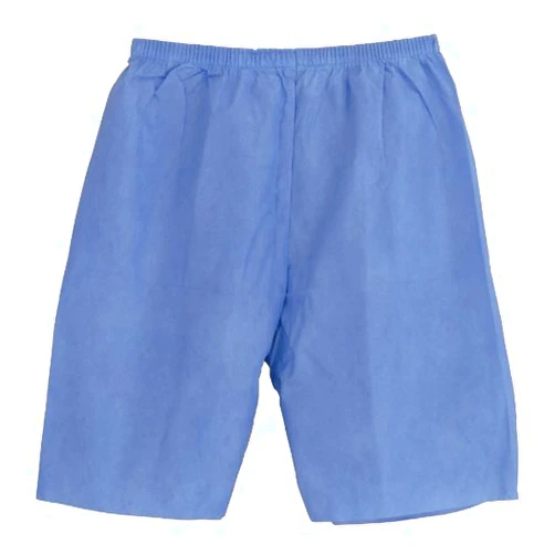 Medline Disposable Exam Shorts, Elastic Waist, XL Size, Blue (Pack of 30)