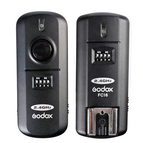 Godox FC-16 2.4Ghz 16 Channels Studio Remote Wireless Flash Trigger with Remote Receiver for Nikon Camera D3100 D3200 D600 D90 D800E D800 D700 D300S D300 D200 D7100 D7000 D5100 D5000 D4 D3S D3X D2Xs