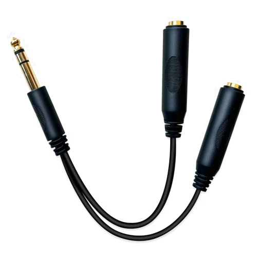 MQDITH Y Cable Audio Splitter 1/4, Gold-Plated 1/4 Inch Splitter Y Cable, 6.35mm Male to Female Jack Dual 1/4 TRS Stereo Splitter Y Cable