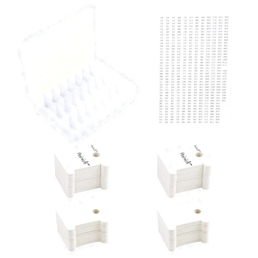 Peirich Embroidery Floss Organizer Box - 24 Compartments with 100 Hard Floss Bobbins and 459 Color Number Stickers
