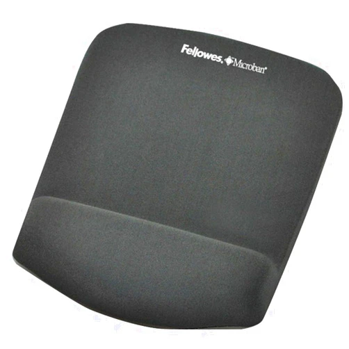 Fellowes PlushTouch Foam Mouse Pad Wrist Support with MICROBAN - Graphite (9252201)