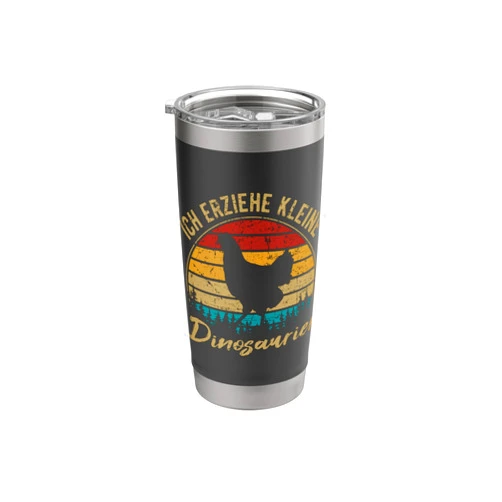 Landwirt Bauer Hühner Flüsterer Geschenkideen I'm pulling small dinosaurs, chickens, farmers, chicken gift Stainless Steel Insulated Tumbler