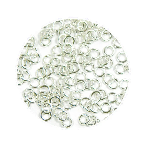 Rockin Beads (TM) Rockin Beads 400 Jump Rings Silver-Plated Brass 5mm Round 18 Gauge. Open Jewelry Connectors Chain Links