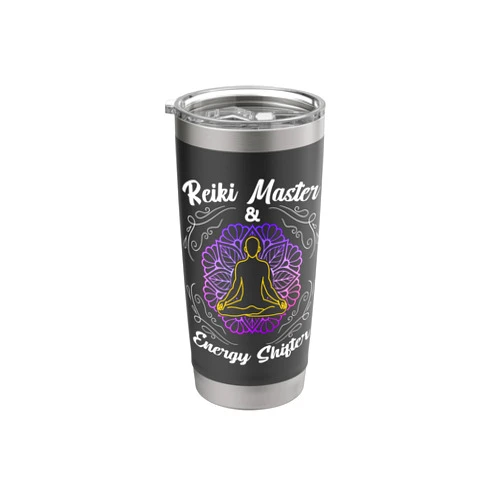 Energy Healing Reiki Master Yoga Gift Idea Reiki Master And Energy Shifter Healing Hands Chakra Healer Stainless Steel Insulated Tumbler