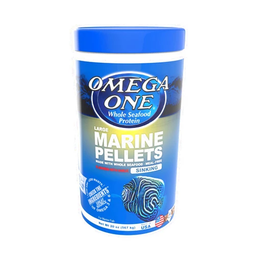 Omega One Garlic Marine Pellets, Sinking, 4mm Large Pellets, 20 oz