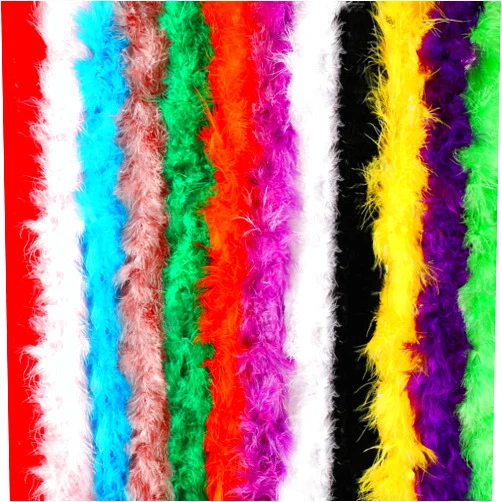 Batiyeer 24 Pcs Colorful Feathers Boas Party Pack, 6.6 Feet Rainbow Feather Scarf for Unisex Women Party Decorations