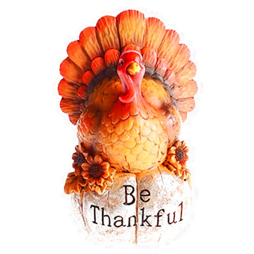 MorTime Thanksgiving Decorations Hand-Painted Turkey Pumpkin, Tabletop Turkey Fall Autumn Decor for Living Room Bedroom Kitchen Thanksgiving Harvest Day