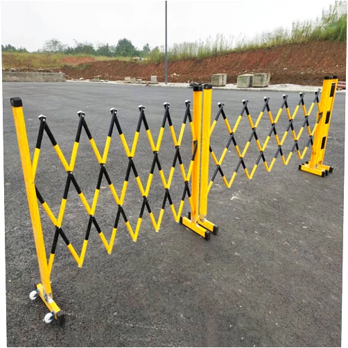 LFFH Expandable Traffic Barrier, Safety Barrier with Casters Retractable Traffic Fence Flexible Crowd Control Barriers Guard (Color : Yellow and Black, Size : 1.2x4m)