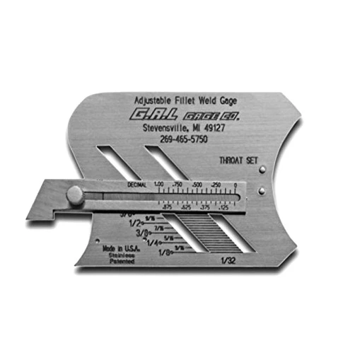 G.A.L. Gage Co. Adjustable Fillet Weld Gauge GAL-3