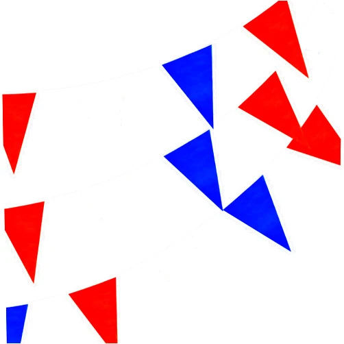 BEISHIDA 100ft 83pcs red White Blue Pennant Flags Banner,Reusable Bunting String Triangle Flags,Patriotic Theme New Year Party Decoration,Kids Birthday,Indoor and Outdoor Events