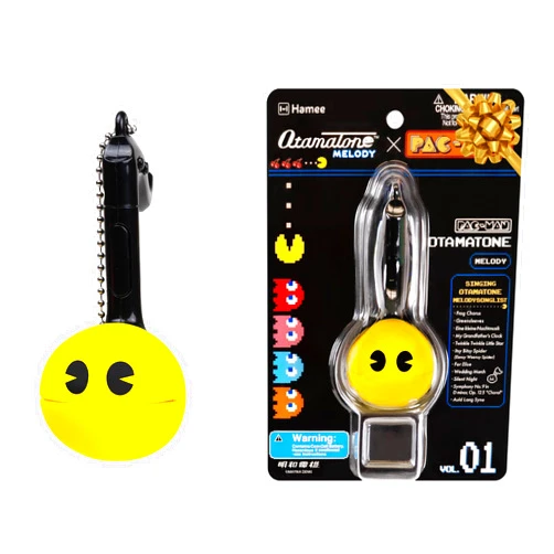 Otamatone Melody Original PAC-Man Electronic Portable Music Toy Player Synthesizer from Japan by Maywa Denki Officially Licensed Merchandise with English Instructions Keychain Accessory - PAC-Man