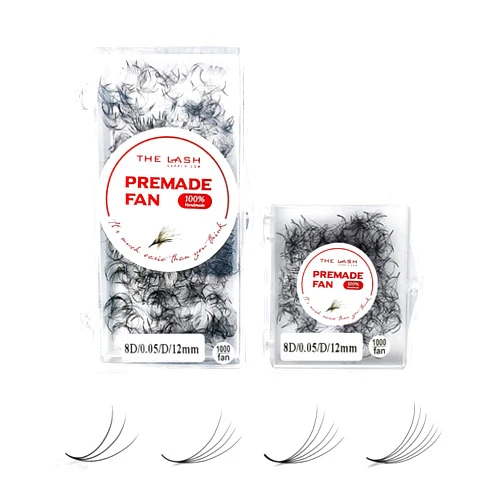 THE LASH SUPPLY 1000fans 3D 4D 5D 6D 7D 8D 10D 12D 14D Wispy Premade Fan Eyelashes, C/CC/D Curl, 8-20mm Length, 0.03/0.05/0.07 Thickness, Promade Loose Eyelash Extension Fans, Mixed Length Pack