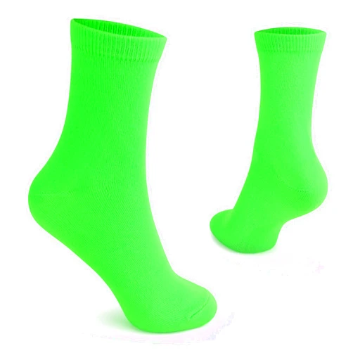 The Glowhouse Casual Dress Socks for Men, Bright Neon Solid Color, Comfortable Crew Socks