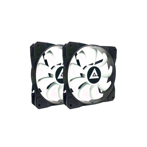 APEVIA 212S-WB 120mm 4pin Molex & 3pin Motherboard Silent Black/White Case Fan (2-pk)