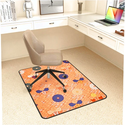 Placoot Heavy Duty Office Chair Mat for Carpet and Hardwood Floor Bohemian Desk Chair Mat Rug 36'' x 48'' Jacquard Woven Surface Floor mats for Office
