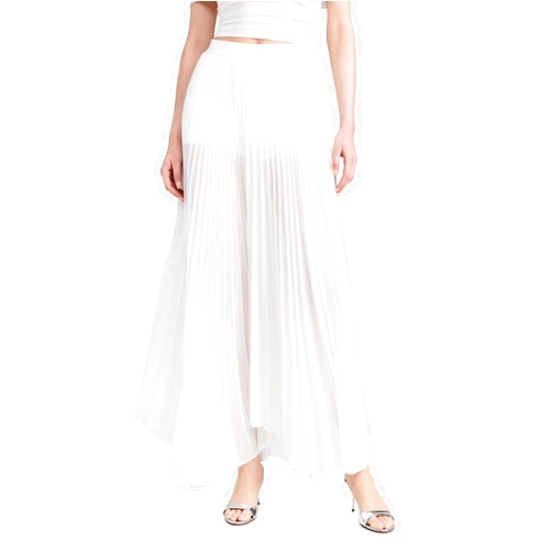 alice + olivia Women's Katz Sunburst Pleated Maxi Skirt w/Hot Pants