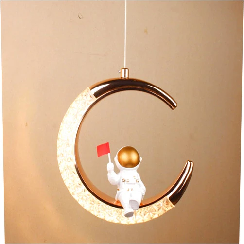 BANSIANG Half-Moon Chandelier Indoor Hanging Light - Pendant Lamp 10W Minimalist LED Indoor Lighting Compatible with Living Room Dining Area Bedroom Kitchen Island & Bar Counter - Pack of 1(Inbuilt LED) ,Warm