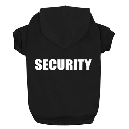 Rdc Pet Security Dog Hoodies Dog Clothes Apparel Winter Sweatshirt Warm Sweater Cotton Puppy Small Dog Hoodie for Small Dog Medium Large Dog Cat (Black, L)