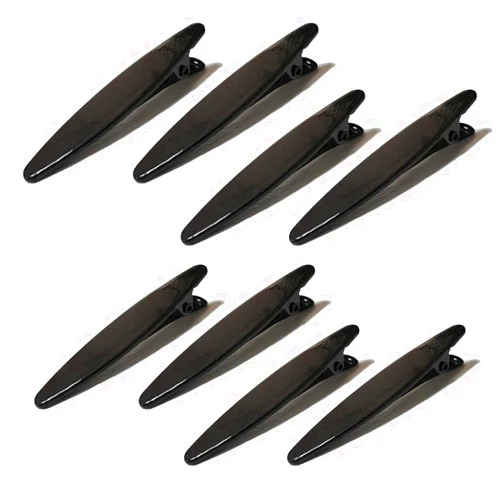 Ahoney 8 Pieces No bend No Crease Hair Clips for Styling Sectioning Duck Billed Hair Clips Alligator Barrettes Hair Pins for Makeup Application Bangs Woman Girls (Black)
