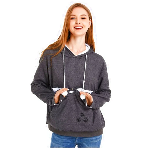 LINYUCHEN Cat Dog Pouch Hoodie Large Pet Pouch Sweatshirt Puppy Kitten Holder Carrier Pullover Shirt Unisex Hoodies
