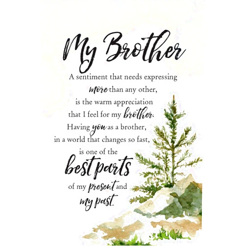 DEXSA My Brother Wood Plaque with Inspiring Quotes 6