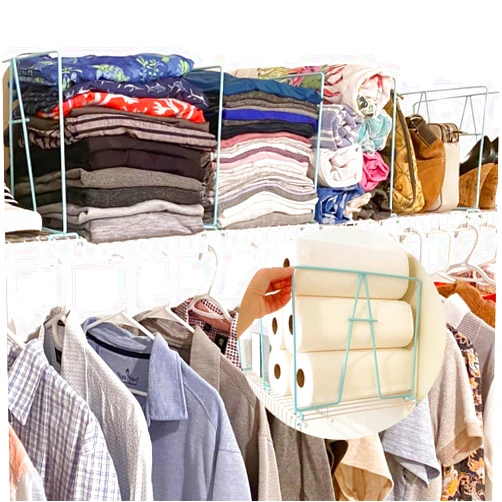 Evelots Wire Shelf Dividers -8 Pack- Closet Storage & Organization for Office, Pantry, Garage - Tall Shelf Separator - Easy Clip-No Tool - Coated Steel