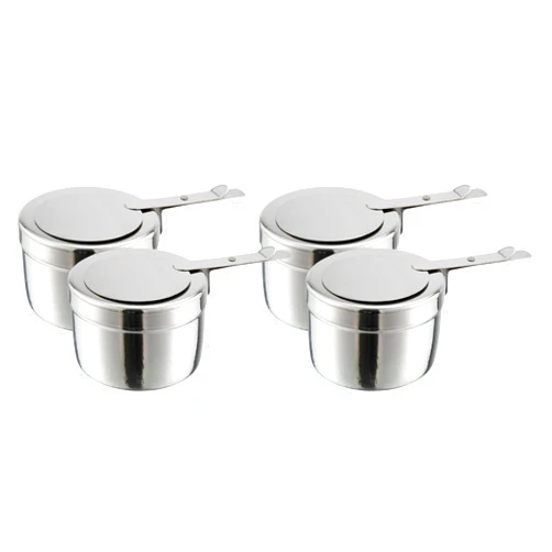 Winco Fuel Holder with Cover, Stainless Steel, 1 Count (Pack of 4)