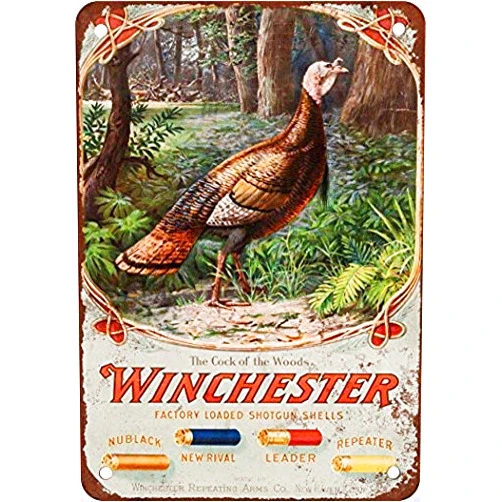 Famely Great Tin Sign Aluminum Metal Sign 1905 Winchester Shotgun Shells Vintage Look 8x12 Inch
