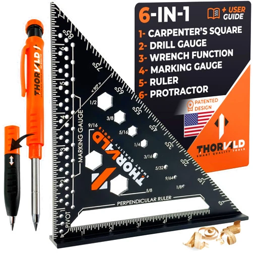 THORVALD 6-in-1 Carpenter Square 7 inch (1/16