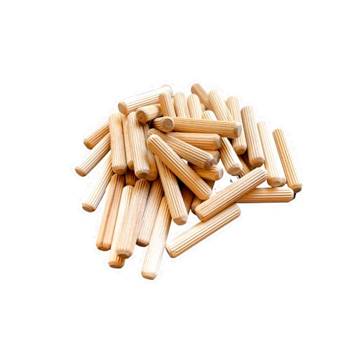 Bark and Lindy Wood Dowel Pins 2 inch x 3/8 inch Fluted Dowel Pins for Furniture Woodworking and Home Repairs (100)