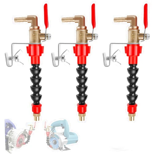 HOTBEST 3 Pcs Dust Remover Water Sprayer for Cutting Machine, Cutting Machine Misting System Water Sprayer with 3 m Hose, Universal Dust Remover Water Sprayer System Nozzle, Coolant Misting Dust-Proof